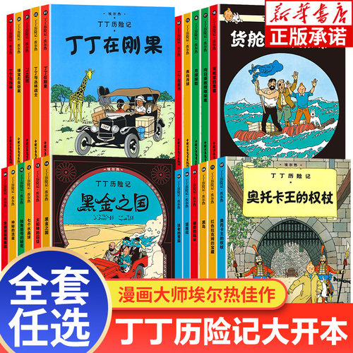 丁丁历险记1-22册全套正版