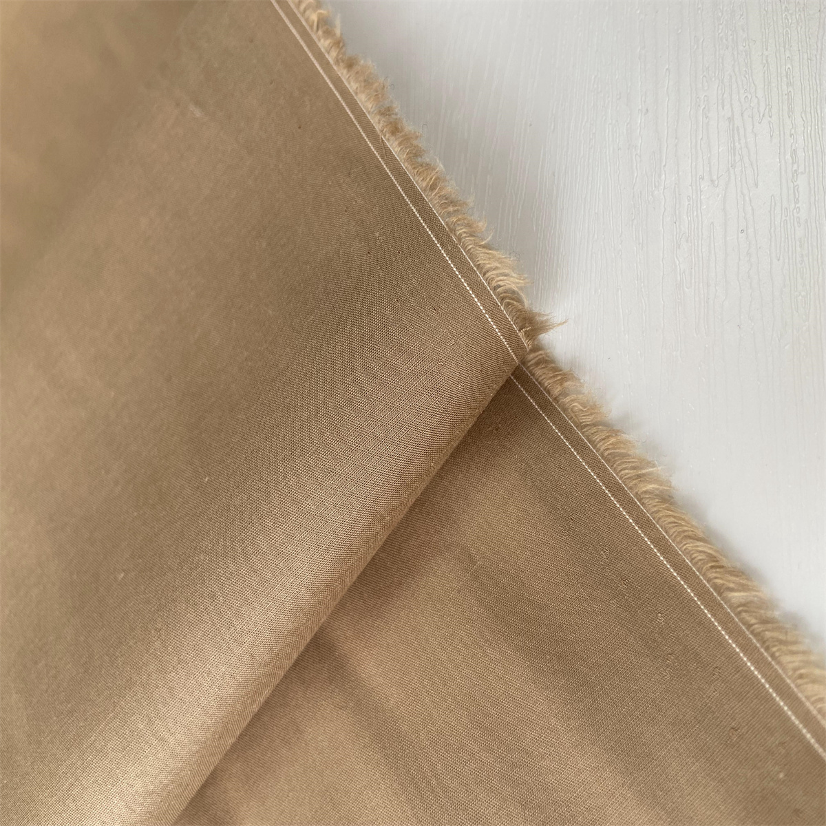 布队B家100%棉衬衫淡棕色布料