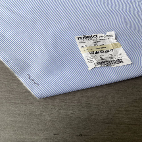 布队进口蓝白条纹纯棉布料