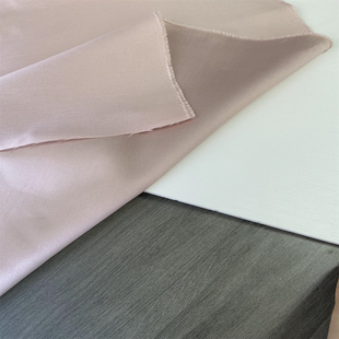 高级藕粉色西班牙GRATACOS真丝塔夫绸廓感时装面料设计师布料