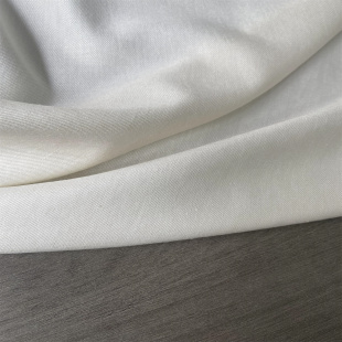 白色斜纹日本进口优质棉麻面料舒适透气设计师衬衫裙裤服饰布料