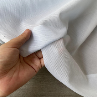 白蓝色英国进口窄幅棉100%条纹纱罗质感纯棉面料设计师衬衫布料