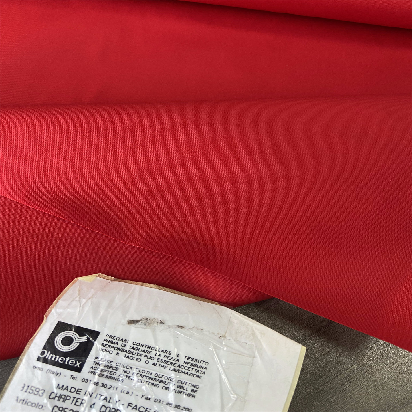 OLMETEX大红意大利高端纯棉牛津帆布时装棉布面料定制服饰布料