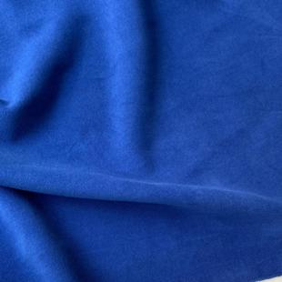 蓝色暖暖的意大利进口棉质地平绒秋冬设计师定制外套裤子布料优质