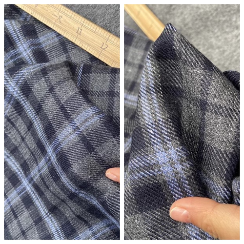 丝毛麻服饰格纹英国布料