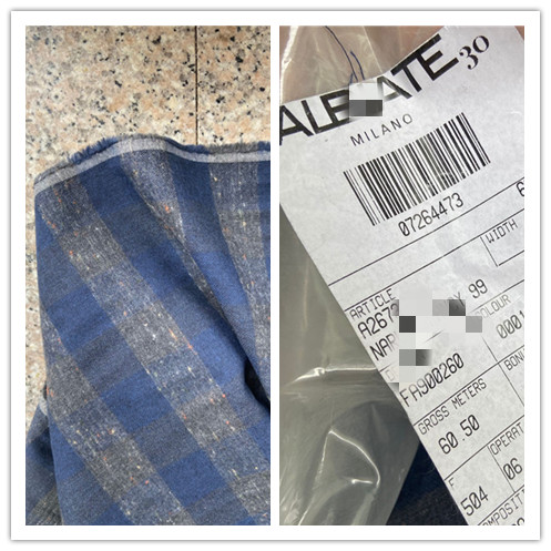 100%棉衬衫格纹albini布料