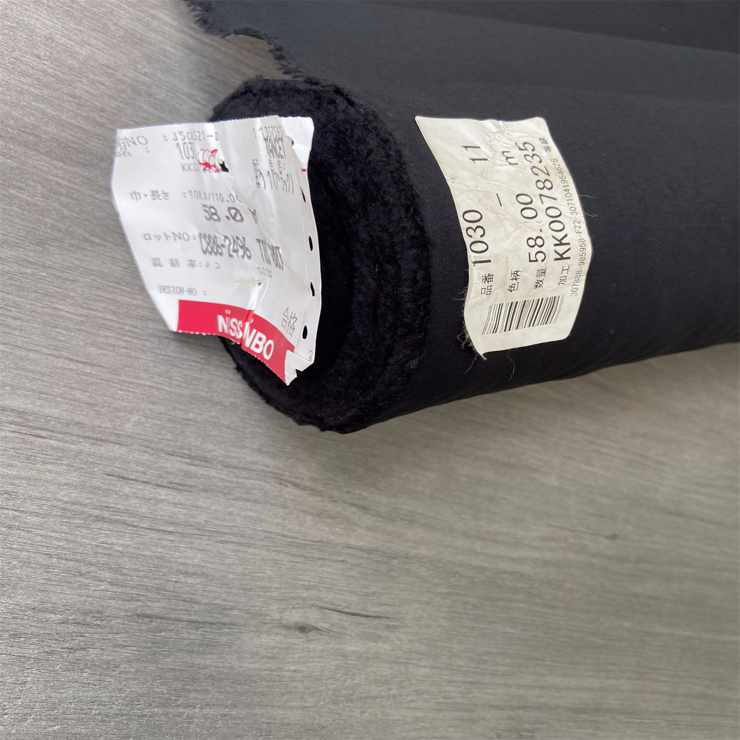 布队日本纯黑棉100%薄款棉布面料