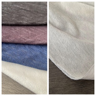 32羊毛68棉禅意风双层针织亲肤柔软微弹面料设计师服饰布料diy