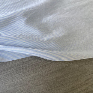 蓝白细条纹天丝混纺顺滑细腻春夏薄款时装面料设计师衬衫裙布料
