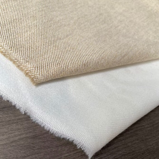 nice进口白色燕麦色秋冬羊毛粗花呢布料定制西装 外套裙设计师面料