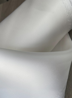 BBR家白色双面缎面粘纤vi100%光泽微挺时装面料设计师布料