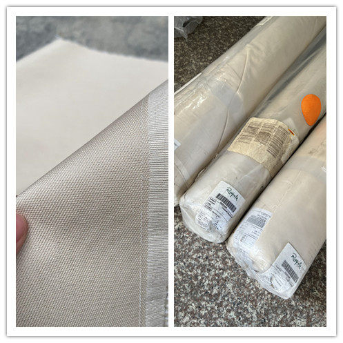 米白色葡萄牙产双层双面棉混纺春秋时装微挺布料设计师外套服饰