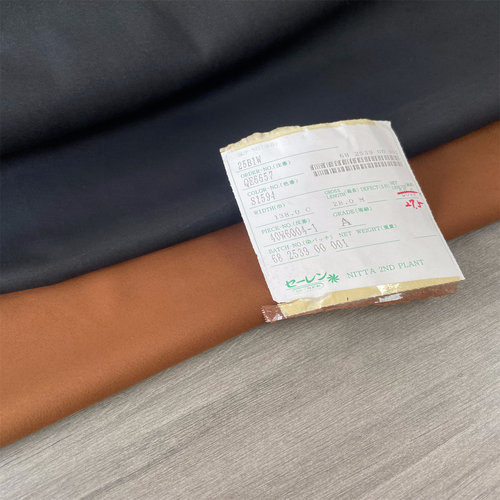 黑色脏橘色日本产超纤麂皮绒春秋亲肤面料设计师服饰手工布料