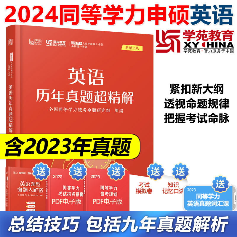 2024同等学力申硕英语历年真题