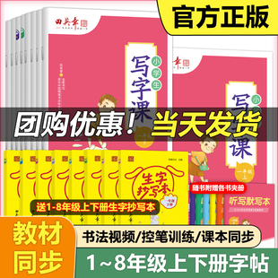 2024秋田英章写字课课练小学生字帖一年级上册练字帖二年级三年级下册初中四五六七八年级楷书语文同步生字抄写本人教版 控笔训练
