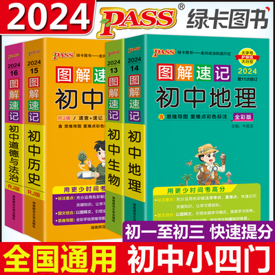 2024版图解速记初中地理+生物