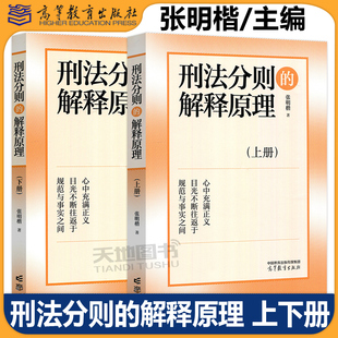 现货包邮 刑法分则的解释原理 上下册 张明楷 刑法解释方法技巧 刑法分则与总则 刑法分则规范含义 刑法学教材 高等教育出版社