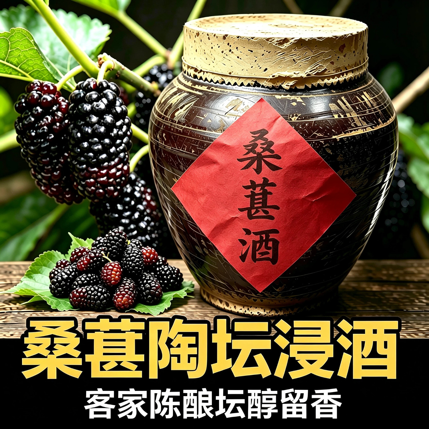 桑葚微醺地窖酒40度10斤泡酒露酒