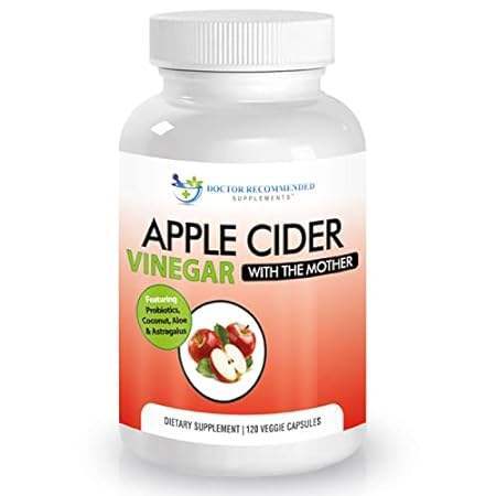Apple Cider Vinegar Capsules - 100% Organic Apple Cider V