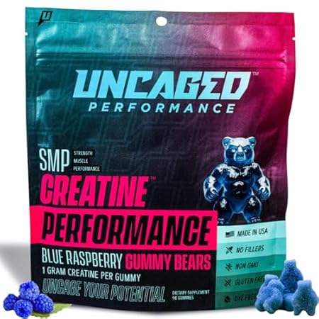 Creatine Performance Gummy Bears (Blue Raspberry) - 1g pe