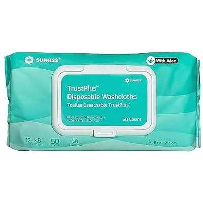 SUNKISS Trustplus Wet Wipes for Adult， Extra Thick 8”x12”