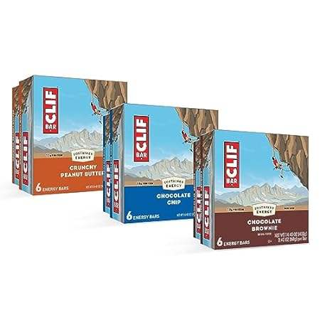CLIF BAR - Chocolate Chip， Crunchy Peanut Butter， and Cho