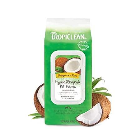 TropiClean Hypoallergenic Dog Wipes for Paws and Butt | F