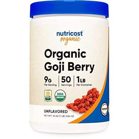 Nutricost Organic Goji Berry Powder (1lb) - USDA Certifie