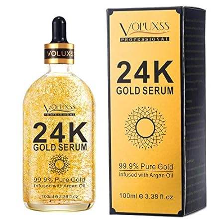 Voluxss 24K Gold Serum for Face， Skin Brightening Anti Ag