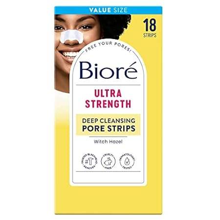 Bioré Witch Hazel Blackhead Remover Pore Strips for Nose，