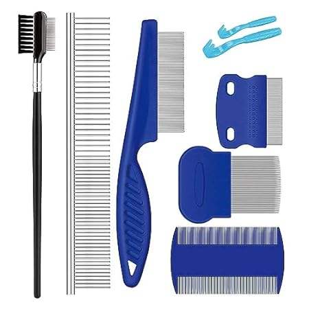 Pet Grooming Comb Kit， Tear Stain Remover Brush， Undercoa