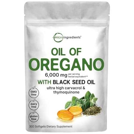 Micro Ingredients Oil of Oregano Softgels 6000mg Per Serv