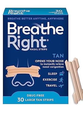 Breathe Right Original Nose Strips to Reduce Snoring and