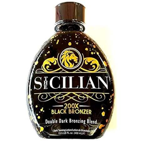 The Sicilian 200X Dark Black Bronzer Tanning Lotion – BES