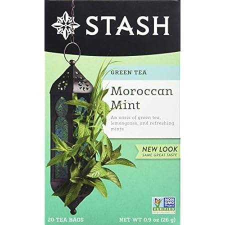 Stash Tea Moroccan Mint Mindfulness Green Tea - Caffeinat