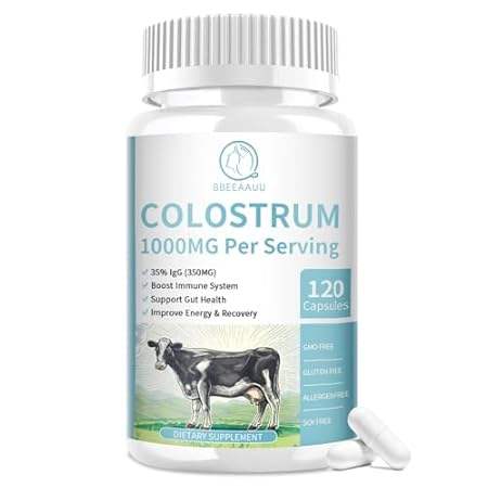Bovine Colostrum Capsules 1000mg - 100% Grass Fed Bovine