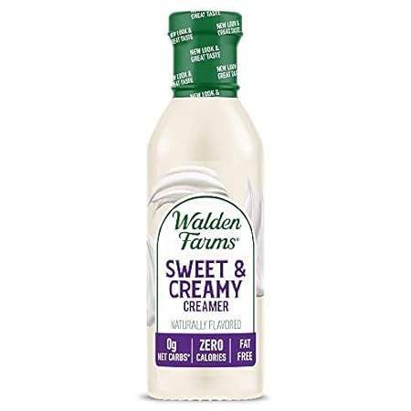 Walden Farms Sweet Cream Coffee Creamer, 12 oz Bottle, Fr