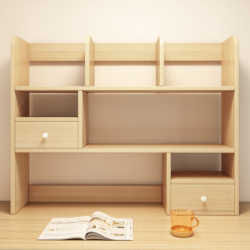 桌面置物架书桌上简易书架客厅多层收纳层架子办公桌置物架小型书