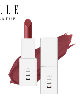 U先试用ELLE焦点哑光唇膏新色743赤茶红棕迷你装1.4g日常口红素颜