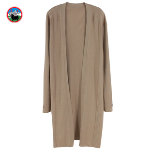 雪舟女式时尚衫圆领秋季绵羊毛保暖针织衫休闲长款打底衫宽松毛衣