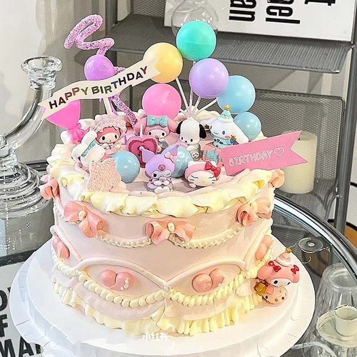 三丽鸥玉桂狗KT猫美乐蒂蛋糕装饰