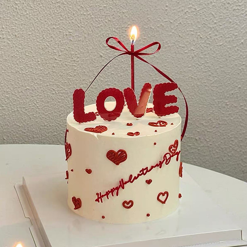 2.14情人节快乐红色loveyou亚克力蛋糕装饰线条蜡烛情侣表白插件,节庆用品/礼品,蛋糕/烘焙装饰用品,淘宝优惠券,粉丝福利购,淘宝优惠卷