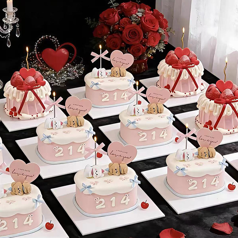 2.14情人节ins风可爱修狗蛋糕装饰摆件爱心love卡片告白装扮插件,节庆用品/礼品,蛋糕/烘焙装饰用品,淘宝优惠券,粉丝福利购,淘宝优惠卷