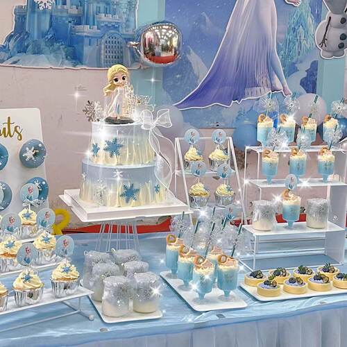 蓝色系爱莎公主雪宝雪花插件