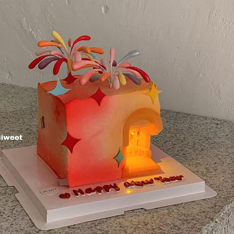 2026创意新年除夕手绘礼花宫殿城堡蛋糕装饰星芒火花星星装扮插件,节庆用品/礼品,蛋糕/烘焙装饰用品,淘宝优惠券,粉丝福利购,淘宝优惠卷