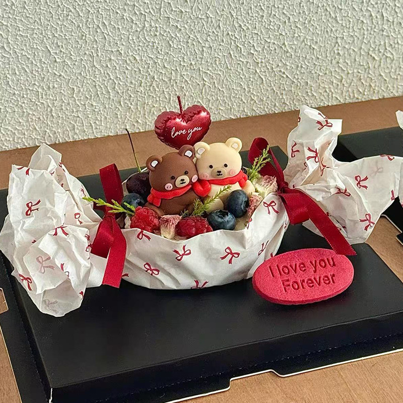 2.14情人节爱心围巾熊蛋糕装饰摆件蝴蝶结包装纸情侣告白装扮插件,节庆用品/礼品,蛋糕/烘焙装饰用品,淘宝优惠券,粉丝福利购,淘宝优惠卷