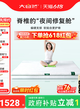 大自然【岚栖H3】山棕床垫护脊椎家庭用硬垫防螨席梦思棕垫可拆卸