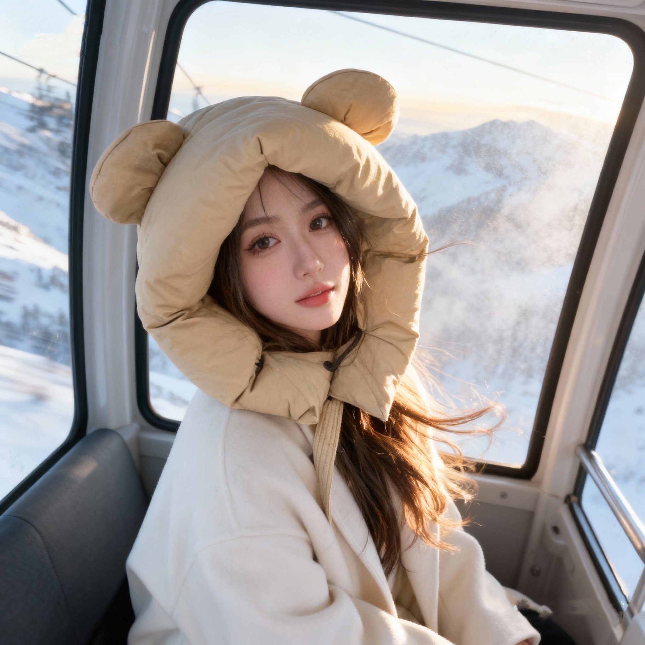 可爱大耳朵连帽羽绒棉帽女冬季保暖护耳骑行帽轻盈防寒东北雪地帽,服饰配件/皮带/帽子/围巾,帽子,淘宝优惠券,粉丝福利购,淘宝优惠卷