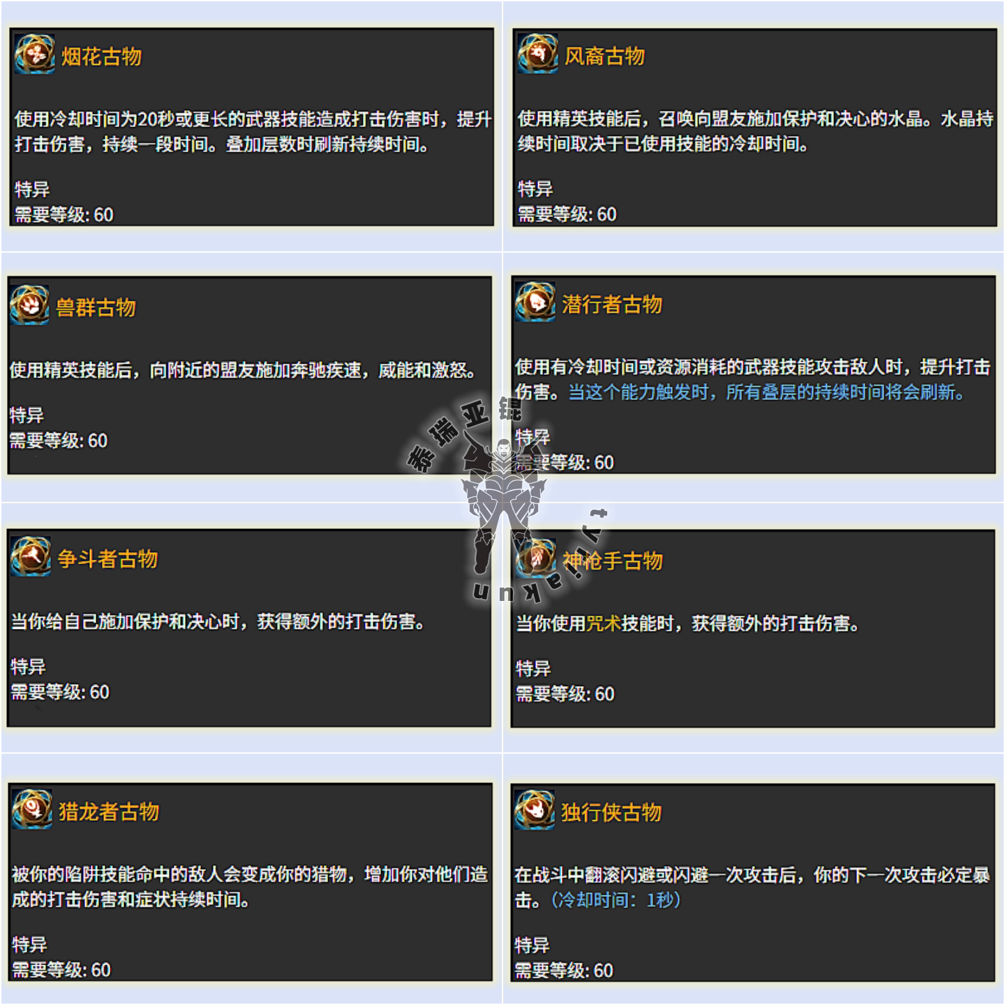 激战2金昆 烟花风裔兽群潜行者争斗者神枪手猎龙者独行侠古物