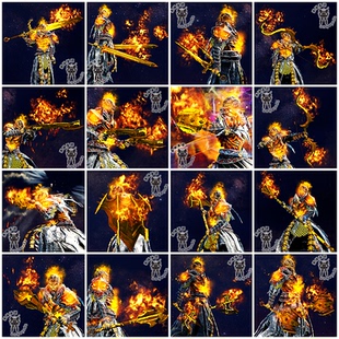 激战2【16种】神圣火焰武器皮肤巨利剑斧钉锤手步枪长短弓节法杖